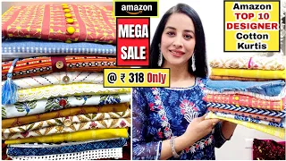 Amazon Kurti Haul Starting ₹318 🔥 Summer Special Cotton Kurti Haul Best Online Designer Kurtis