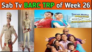 SAB TV   All Serial BARC TRP Report Of The Week 26