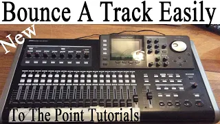 How to bounce a track tascam DP24SD digital studio