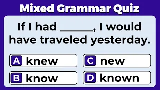 Mixed English Grammar Quiz: CAN YOU SCORE 10/10? 97% WILL FAIL THIS QUIZ: