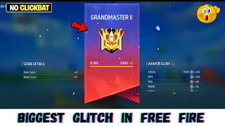 BIGGEST GLITCH IN FREE FIRE 🤯⚡ USE AND REACH GRANDMASTER 100%🎯💥