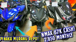 Nmax 2,850 na lang Monthly 67k Cash Meron din Honda Click 1,850 na lang Monthly May Aerox din sila!