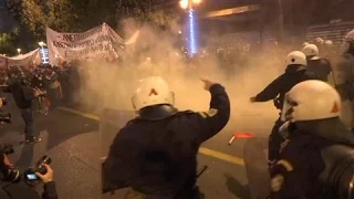 Violent Protests Break Out in Athens as Obama Visits