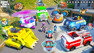 GTA 5 - Stealing PAW PATROL CARS with Franklin! (Real Life Cars #143)