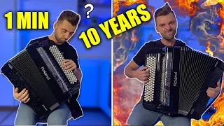 1 Day vs 10 Years Playing Accordion