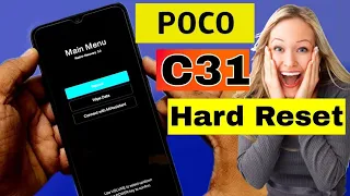 POCO C31 Hard Reset | Unlock Pattern ,Pin 100% Work... ||Mi Poco C31 Factory Reset Without PC