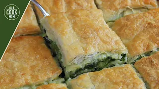 Traditional Turkish Borek With Spinach Recipe :: Yufka ve Milföy ile ÇITIR ISPANAKLI BÖREK Tarifi