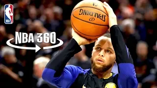 NBA 360 | Stephen Curry Splashes from the Logo | 2018 NBA Finals