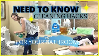 NEED TO KNOW CLEANING HACKS FOR YOUR BATHROOM/CLEANING TIPS FOR YOUR BATHROOM/PRO CLEANING HACKS