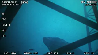 Mosasaurus on oil rig camera