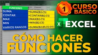 CÓMO HACER FUNCIONES BÁSICAS EN EXCEL (Nueva Versión)