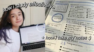 HOW I STUDY EFFECTIVELY + HOW I TAKE MY NOTES!