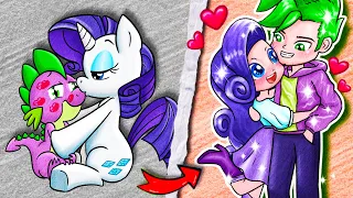 MY LITTLE PONY Rarity Vs Spike's Fell In Love | Love Story Animation Cartoon | Annie English