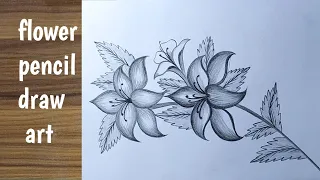 How to flower draw easy / How to drawing flower pencil art / How to easily flower draw