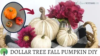 Dollar Tree Fall Pumpkin DIY 2019 - Farmhouse Pumpkin Decor