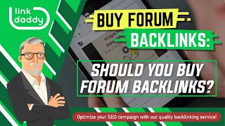 Buy Forum Backlinks - Should You Buy Forum Backlinks