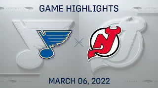 NHL Highlights | Blues vs. Devils - Mar. 6, 2022