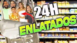 24 HORAS COMIENDO ENLATADO | Familia Amiguindy