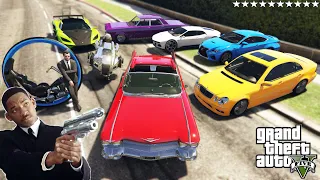 GTA 5 - Stealing MEN IN BLACK Movie Vehicles with Michael! (Real Life Cars #36)