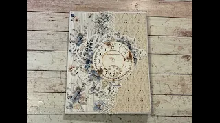 DUSTY BLUE FLORAL FOLIO TUTORIAL   SHELLIE GEIGLE JS HOBBIES AND CRAFTS