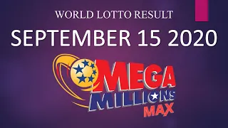 Mega Millions Max SEPTEMBER 15 2020 |15/09/2020 | World Lotto Result | Mega Millions Jackpot Result