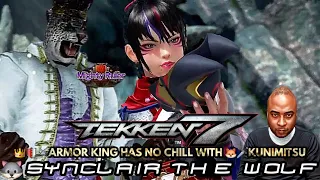 🌋TEKKEN™7 (PS4): 👑🛡⚔️ARMOR KING (SCtheWolf) HAS NO CHILL WITH 🦊🗡KUNIMITSU (tntmortera)