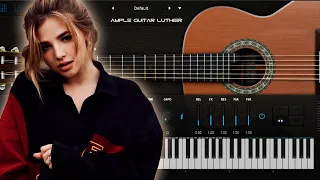 Аня Покров - Парень с голубыми глазами караоке, кавер на гитаре