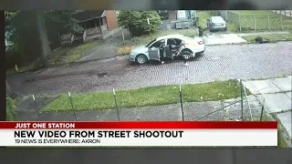 VIDEO: Shooters unleash hail of gunfire on Akron street months after similar attack