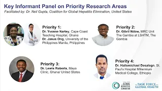 Priority Areas Panel | Operational Research Roadmap to Simplify HBV Care in LMICs