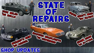 Updates on repairs cars in the CAR WIZARD's shop! '70 Superbird, '89 420SEL, '01 S-Type, '95 Rolls