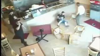 Драка в кафе 2 х 3. a fight in a cafe