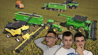 Wielkie Żniwa na 3x kombajny 😍 co dalej z serią? pomysły na przyszłość 😱 Sąsiedzi#103 FS19 🌱 MST