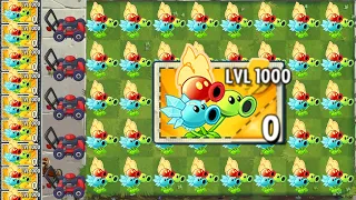 Threepeater LEVEL 1000 Power-Up! in Plants vs Zombies 2