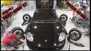 Installing a Rocket Bunny kit on a Porche Cayman S with  @Eli_Doubletap  PT.1