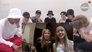 BTS reaction to BLACKPINK -CaeLisa- Rose and Lisa cute and funny moments # 2