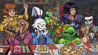 TMNT Shredder's Revenge - Karai and Usagi Join The Pizza Party (Xbox Gameplay)