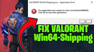 How to fix Valorant win64-shipping.exe / 0xc0000005 error | 2021