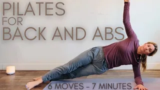 Pilates for Back and Abs | 6 Moves in 7 Minutes