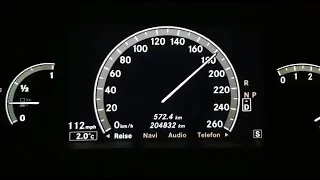 MERCEDES S 500 W221 разгон 0 - 250km/h