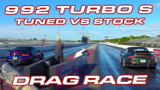 ENOUGH TO BEAT THE 720S & F8? * Modified Porsche 992 Turbo vs Stock DRAG RACE