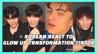 Korean Reaction To Glow Up Transformation TikTok For The First Time!