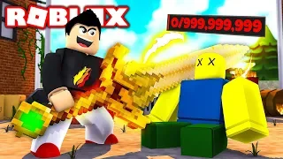 ROBLOX NOOB vs THE MOST OVERPOWERED WEAPON! (Roblox Weapon Simulator)