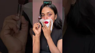 Part-2 lipstick using tissue 💄💋 #shorts #youtubeshorts #makeup #makeupshorts #makeuphack #missgarg