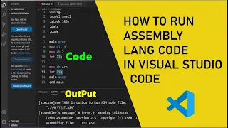 How To Run Assembly Language Code In Visual Studio Code || IDE For Assembly Language 2021