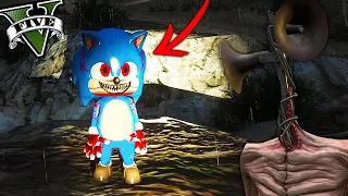 BABY SONIC FOI POSSUIDO PELO THOMAS.EXE no GTA 5 ! Siren Head