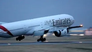 Heavy Crosswind | Emirates 777-300ER Landing at Adelaide Airport [A6-ECV]