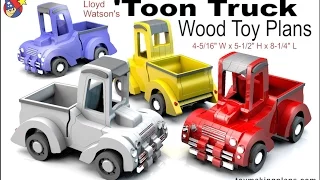 Wood Toy Plans - Toon Truck