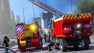 [GTA5] GROS FEU EN CENTRE-VILLE - SAPEURS-POMPIERS | SDIS-77