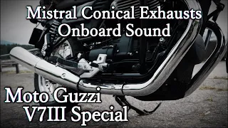 【Moto Guzzi V7III】Mistral Muffler Onboard Sound【4K】