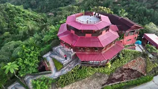 Stunning [4k] 360 degrees aerial view of West 35 Eco Mountain Resort in Balamban, Cebu